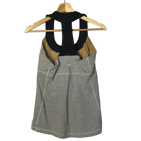 Lululemon Scoop Neck Luon Wee Stripe Coal Athletic Tank Top 8 - Picture 4 of 5